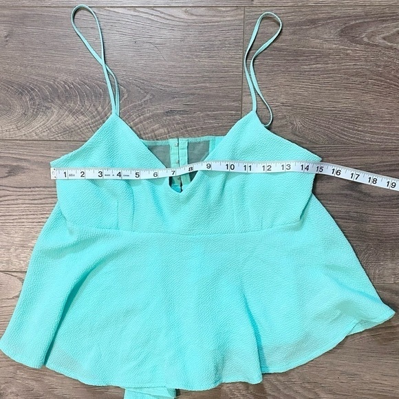 3 for $40 ✨ Zara Hook Closure Cami Seafoam Green / Bright Teal - Picture 7 of 11